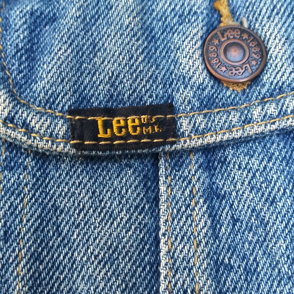Vintage Lee Denim Jacket Honda Eagle Patch Men's M Jean Trucker - Picture 10 of 10